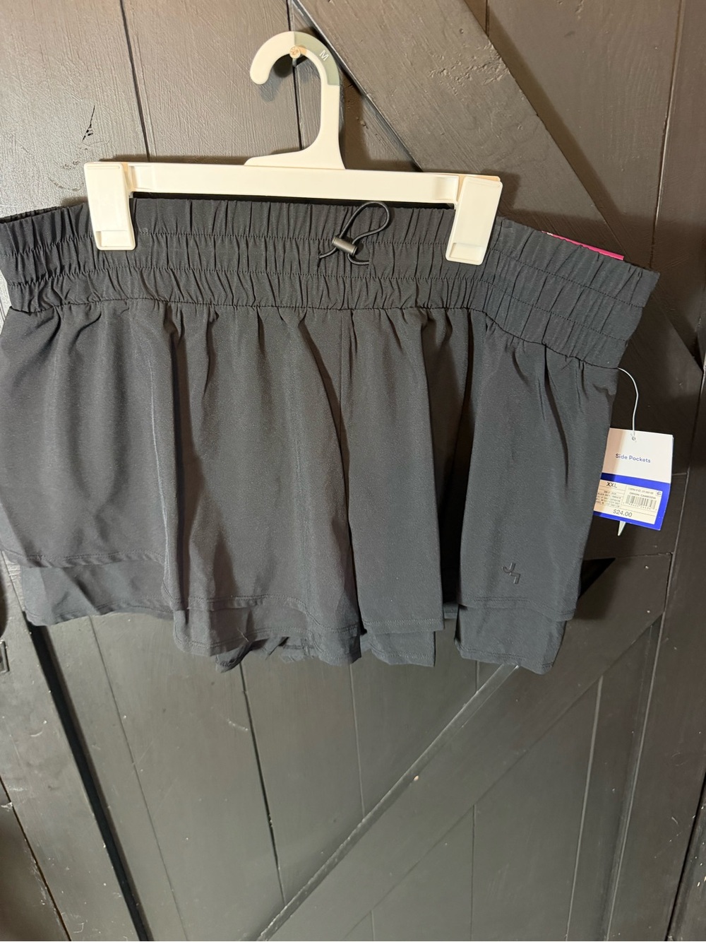 JoyLab Black Skort with Pink Interior Trim